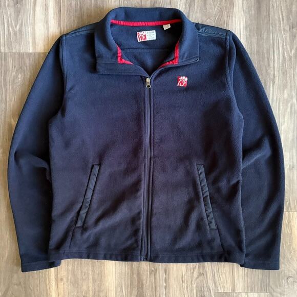 Oobe Chick-Fil-A Employee Jacket Adult Unisex Size M Medium Fleece Zip Up - Picture 1 of 5